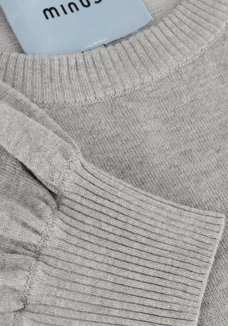 MINUS grijze top liva knit tee>DAMES Tops & T-Shirts