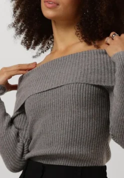 MINUS grijze trui fame off shoulder knit pullover><noscript><img width=