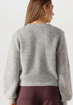 grijze modström trui lennimd cardigan