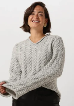 MODSTRÖM grijze modström t-shirt kurtismd v-neck>DAMES Tops & T-Shirts