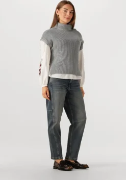 grijze mos mosh coltrui mmbiola bine knit vest