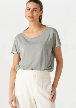 MOS MOSH grijze t-shirt mmkay tee>DAMES Tops & T-Shirts