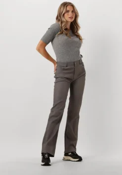 grijze mos mosh t-shirt relena rib ss crew neck knit