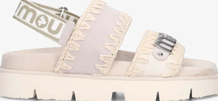 grijze mou platte sandalen bio sandal