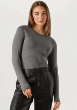 MSCH COPENHAGEN grijze tops & t-shirts mschbetrina o ls top>DAMES Tops & T-Shirts