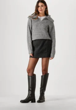 grijze msch copenhagen trui mschgytta zip pullover