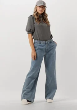 MY ESSENTIAL WARDROBE grijze top 21 the puff blouse>DAMES Tops & T-Shirts