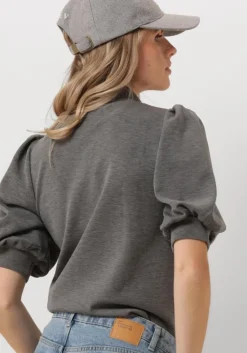 MY ESSENTIAL WARDROBE grijze top 21 the puff blouse><noscript><img width=