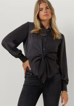 MY ESSENTIAL WARDROBE grijze blouses hilomw knot blouse>DAMES Blouses