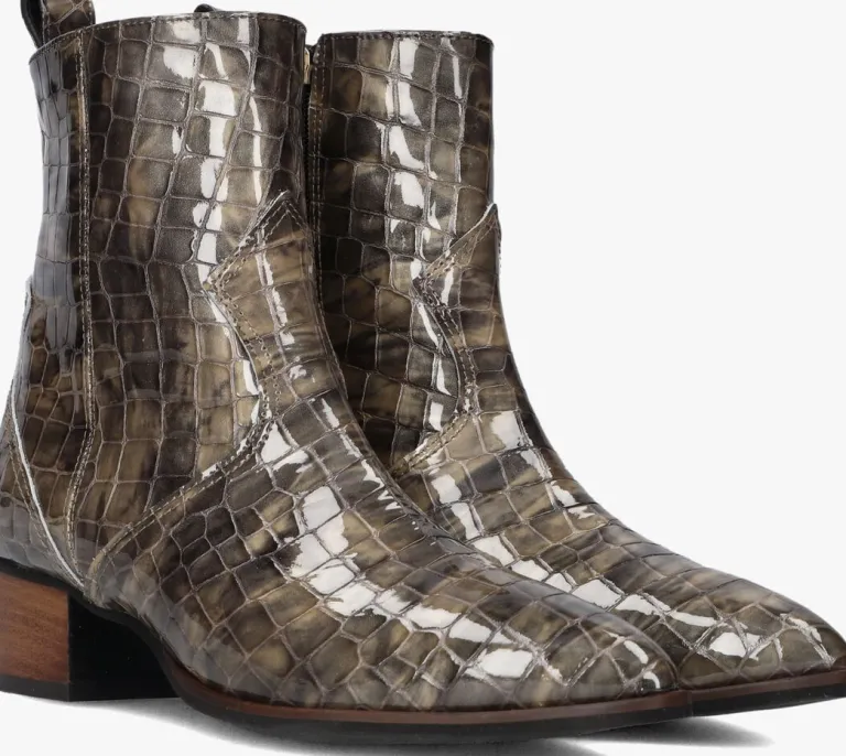 NOTRE-V grijze enkellaarsjes 3231>DAMES Enkellaarsjes