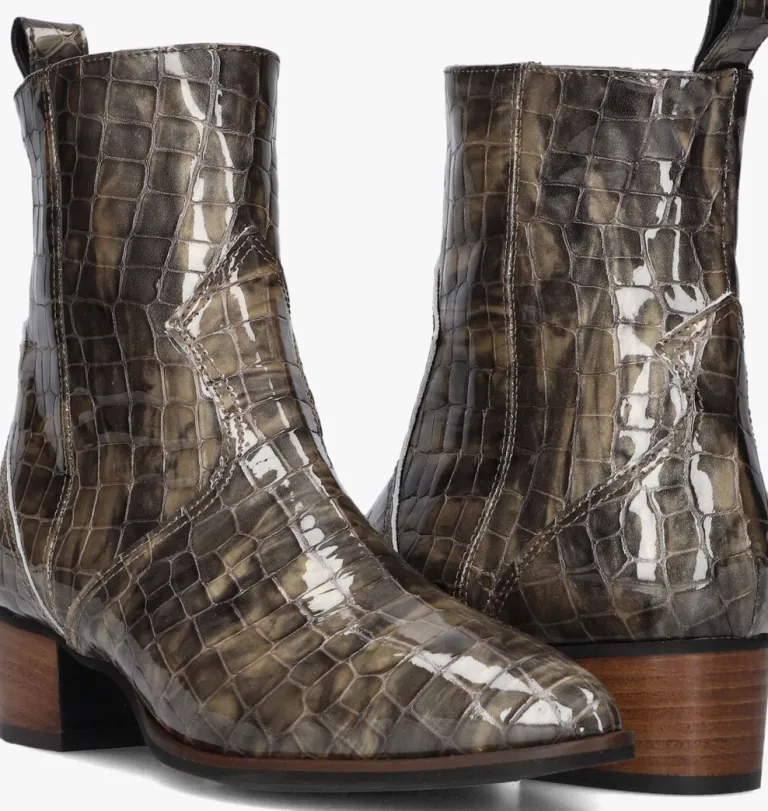 NOTRE-V grijze enkellaarsjes 3231>DAMES Enkellaarsjes