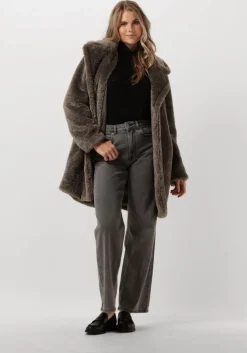 grijze notre-v faux fur jas nv-ecrin