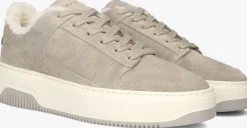 NUBIKK grijze lage sneakers basket teddy>DAMES Sneakers