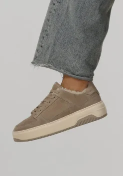 NUBIKK grijze lage sneakers basket teddy><noscript><img width=