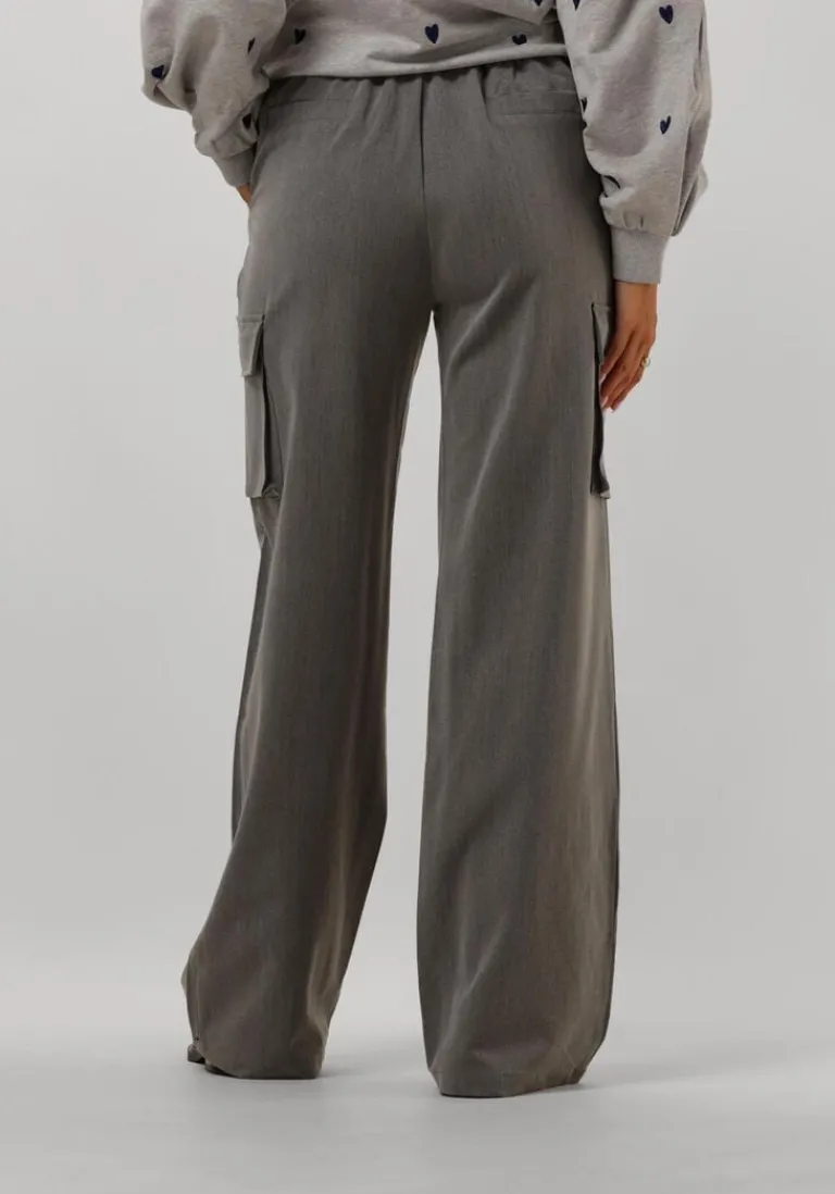 NUKUS grijze pantalon hamburg pants stripe>DAMES Broeken