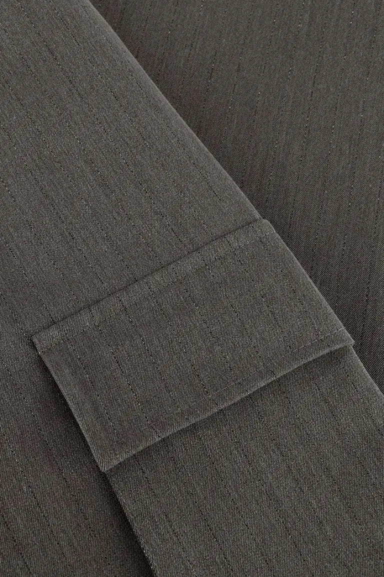 NUKUS grijze pantalon hamburg pants stripe>DAMES Broeken