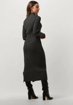 OBJECT grijze midi jurk objrike l/s knit dress 129><noscript><img width=