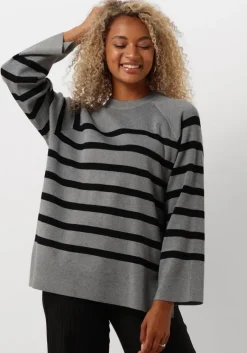 OBJECT grijze trui objester ls knit top>DAMES Truien & Vesten