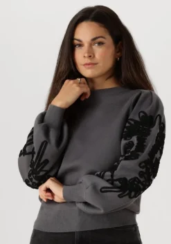 OBJECT grijze trui objjoana l/s knit pullover>DAMES Truien & Vesten