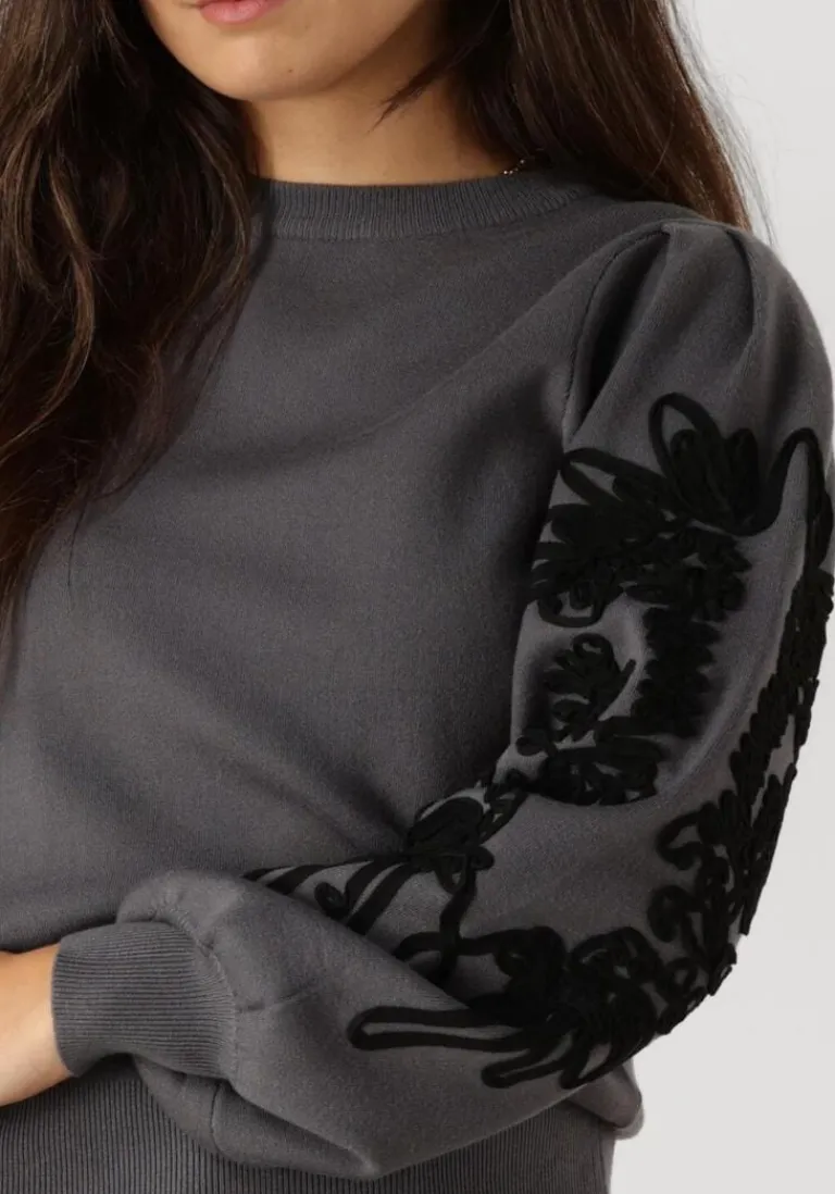 OBJECT grijze trui objjoana l/s knit pullover>DAMES Truien & Vesten