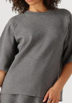 grijze object trui objreynard 2/4 knit pullover