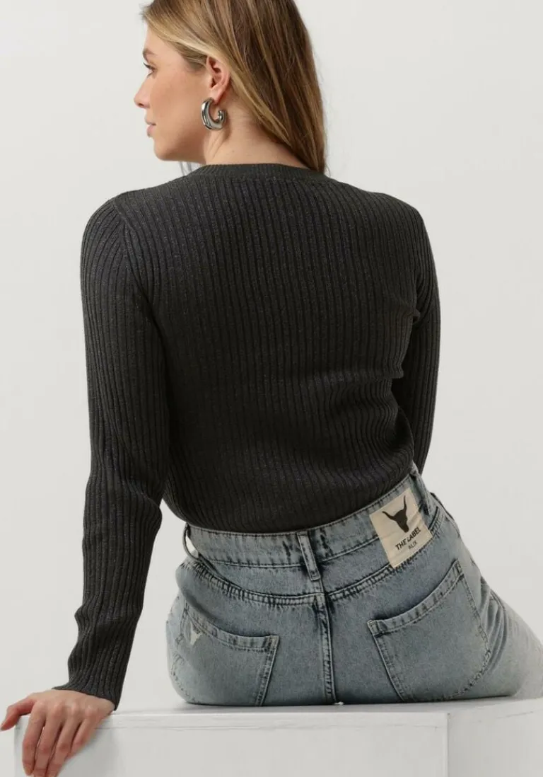 OBJECT grijze trui objrike l/s knit pullover>DAMES Truien & Vesten