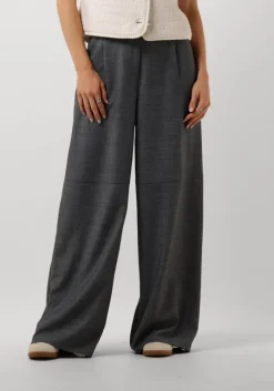 OBJECT grijze wijde broek objlesli hw lo wide pants>DAMES Broeken