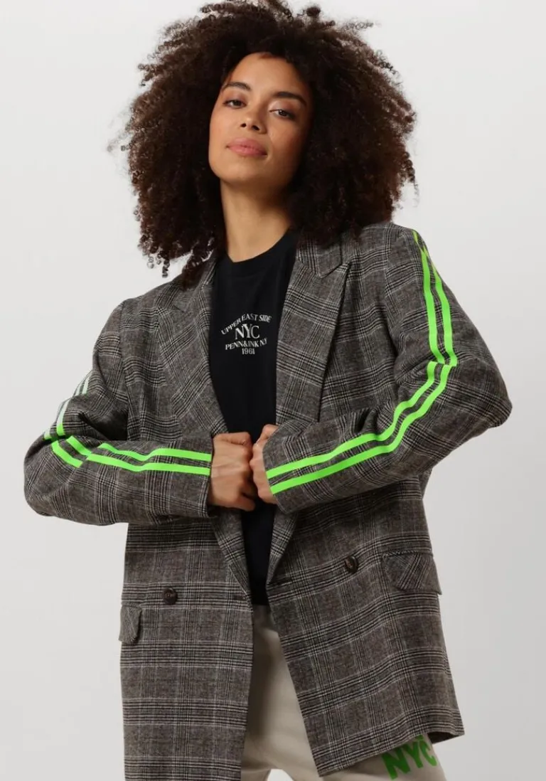 PENN & INK grijze blazer 517 blazer stripe>DAMES Blazers
