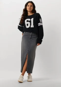 grijze penn & ink midirok 679 skirt