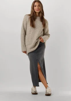 grijze penn & ink midirok 679 skirt