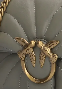 grijze pinko schoudertas love puff mini