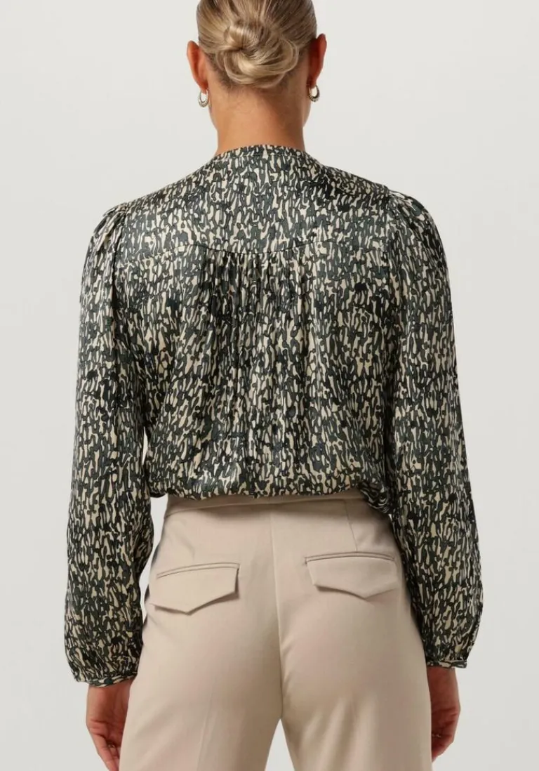 SECOND FEMALE grijze blouses luna shirt>DAMES Blouses