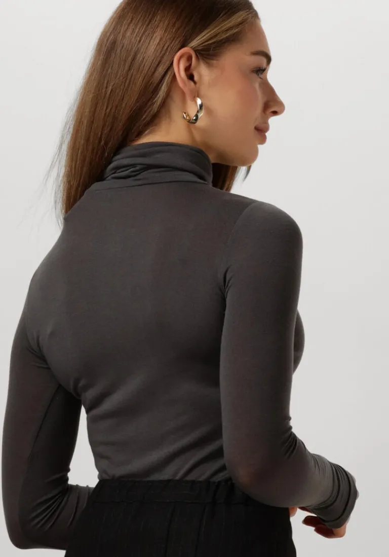SECOND FEMALE grijze coltrui matima t-neck tee>DAMES Truien & Vesten