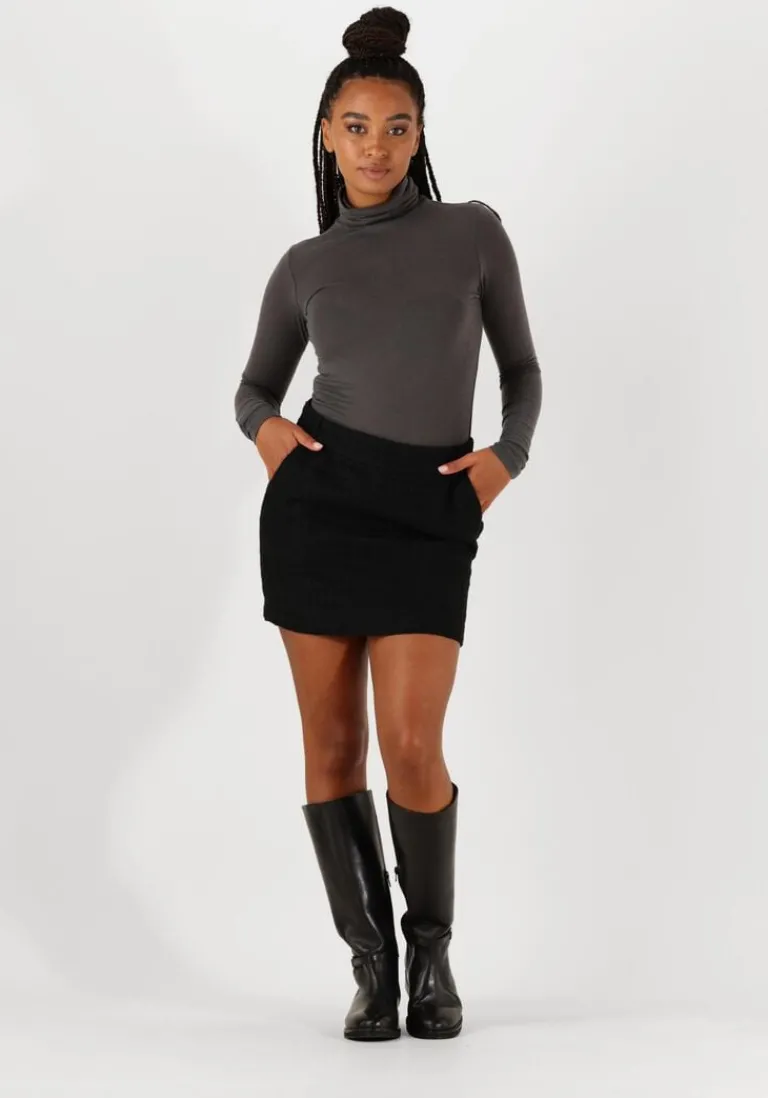 SECOND FEMALE grijze coltrui matima t-neck tee>DAMES Truien & Vesten