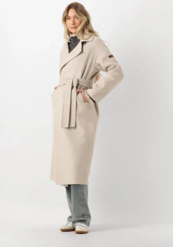 SECOND FEMALE grijze trui ovalis knit t-neck>DAMES Truien & Vesten