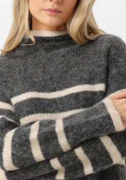 SECOND FEMALE grijze trui ovalis knit t-neck><noscript><img width=