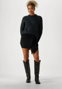 grijze second female trui brook knit drop shoulder o-neck