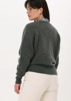 SECOND FEMALE grijze vest brook knit reverse boxy cardig><noscript><img width=