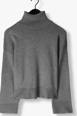 grijze selected femme coltrui slfkamma ls knit roll neck