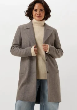 SELECTED FEMME grijze mantel slfnew alma wool coat>DAMES Jassen