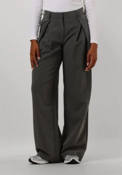 grijze selected femme pantalon slfblake pants