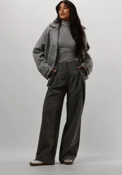 grijze selected femme pantalon slfblake pants