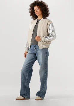 grijze selected femme trui slflulu ls knit o-neck