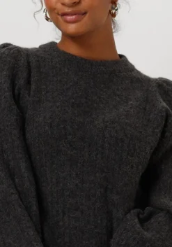 SELECTED FEMME grijze trui slflulu ls structure knit o-neck><noscript><img width=