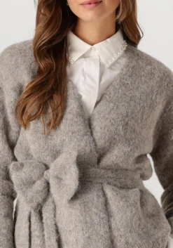 SELECTED FEMME grijze vest slfgabella ls knit bow cardigan><noscript><img width=