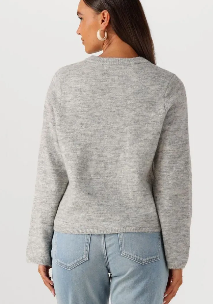 grijze selected femme vest slflulu new ls knit cardigan