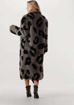 SILVIAN HEACH grijze faux fur jas long furr coat lemos><noscript><img width=