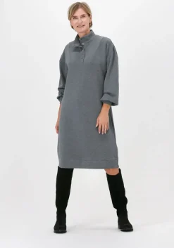 SIMPLE grijze midi jurk blair>DAMES Jurken