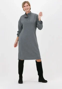 SIMPLE grijze midi jurk blair>DAMES Jurken