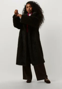 STAND STUDIO grijze faux fur jas genevieve coat>DAMES Jassen